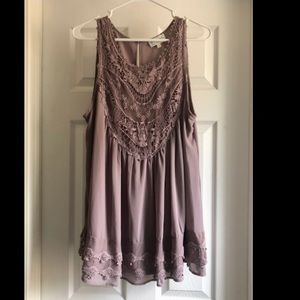 JJ BOUTIQUE MAUVE FLOWY SHIRT